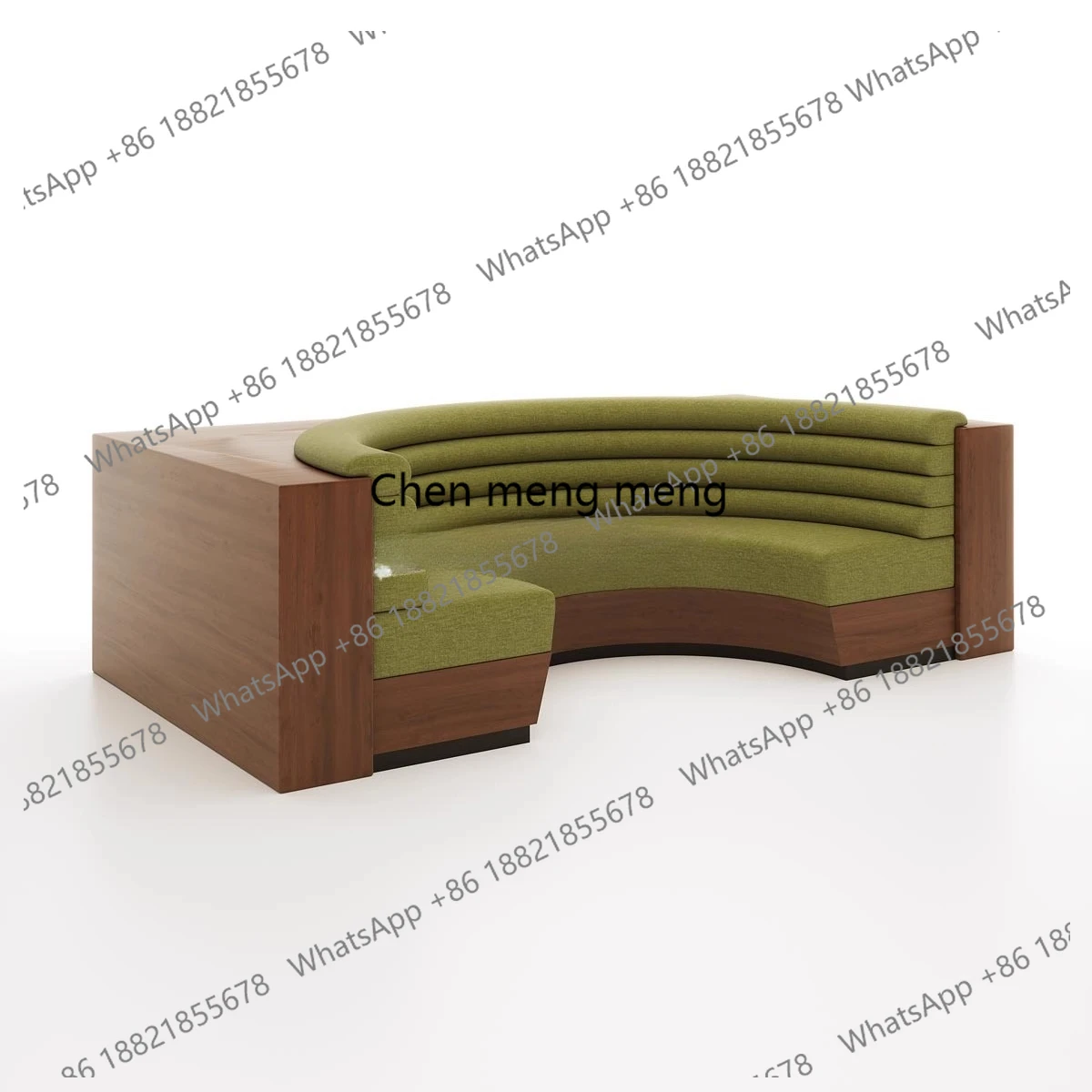 Simple curved card seat Fabric box sofa Multi-person commercial space Leisure area seat