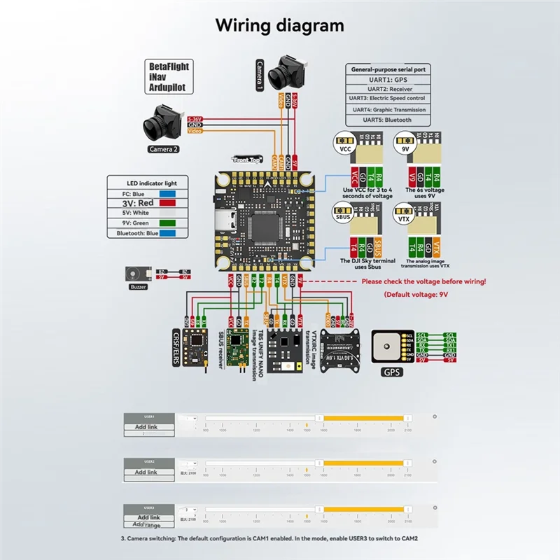 AT82-F405 V3.2 وحدة تحكم في الطيران FC ICM42688P بلوتوث اللاسلكية المعلمة ضبط ل FPV ل RC حرة الطائرة بدون طيار لتقوم بها بنفسك أجزاء