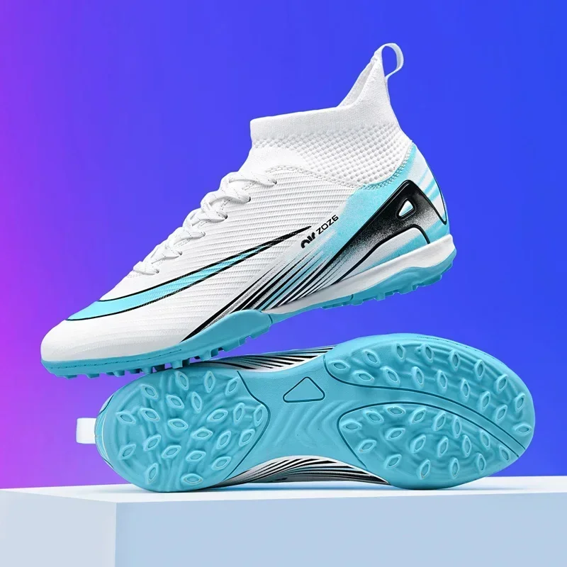 

New Men Football Boots Cleats Soccer Shoes Ankle Futsal Indoor TF/FG Grass Hot-selling High-quality Training Kids Sport Match