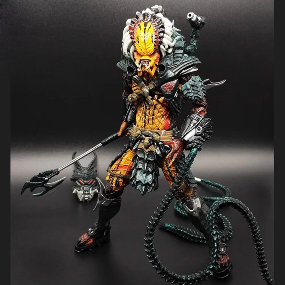 NECA Elder Predator Clan Leader Warrior Action Figure Chief Alien Collectable Model Toys Room Ornament Horror Doll