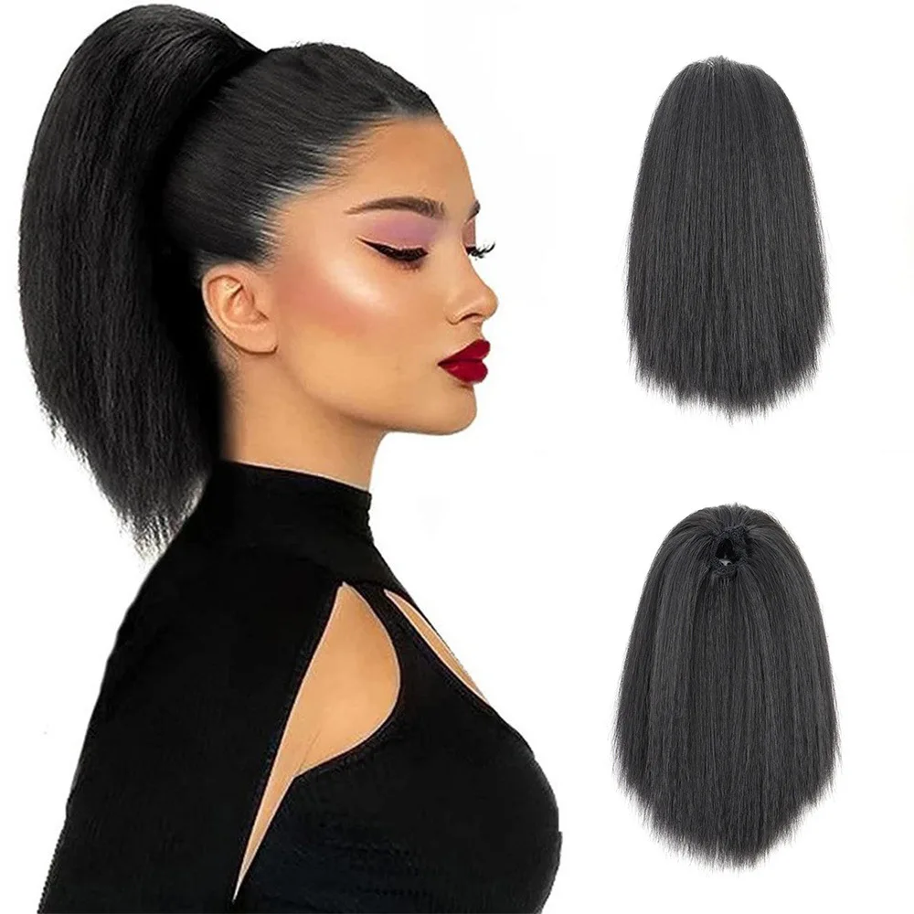 

Синтетический вьющийся хвостик, шиньон, пушистый шнурок, наращивание хвоста для женщин, повседневный косплей, вечерние