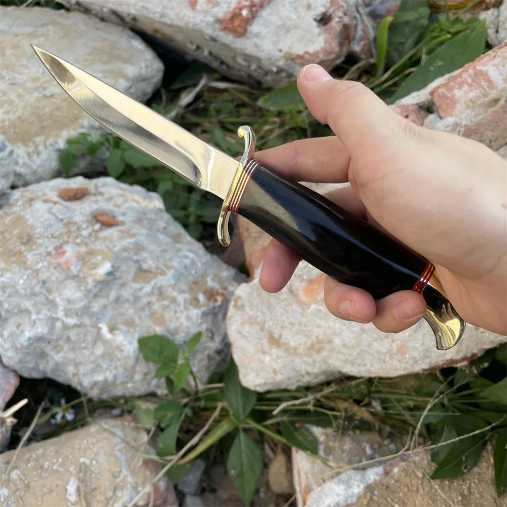 Russian Nkvd Ussr Finka NKVD Mirror Surface Outdoor Survival Hunting Knife D2 Blade Camping Straight Knife Tactical Utility Tool