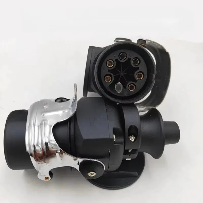 Heavy Duty Semi Trailer ABS EBS Connecting Cable 5 Core Helix Wire With 7 Pin Plug Socket Assembly Truck Spare Parts