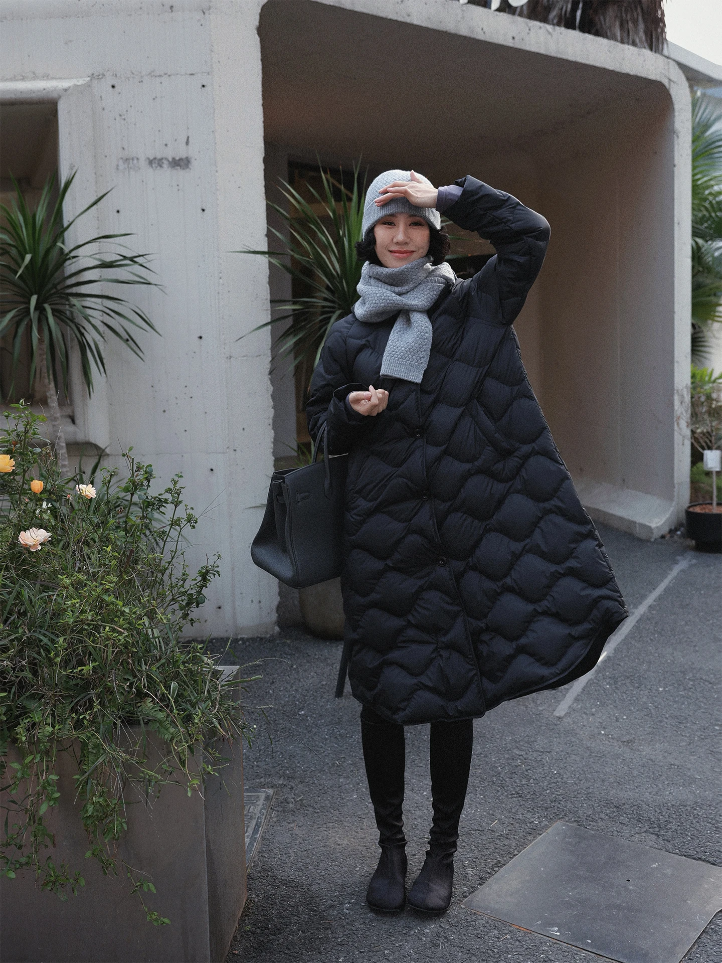 

TT Beethoven Night Long White Goose down Jaet Mid-Length Thiened Quilted Lapel Winter Outerwear for Women