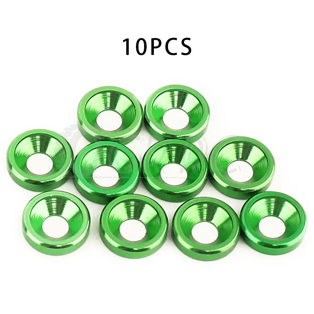 10/50PCS Aluminum Colored Countersunk Washers Fits M3 Screws for RC Crawler Chassis SCX10 TRX4 PRO Shafty MOA Comp Builds DIY