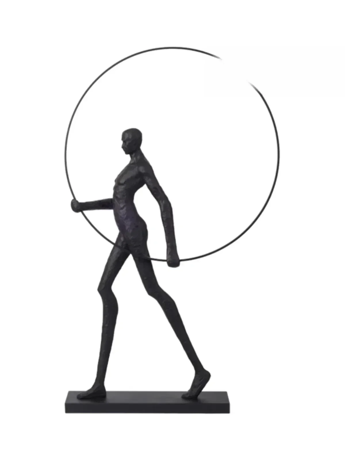 Modern large-scale figure floor-to-ceiling cast iron sculpture ornament hotel exhibition hall artwork