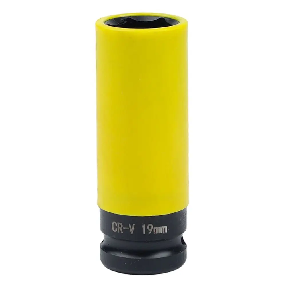 1Pcs 1/2 Inch Drive Wheel Protector Socket 17/19/21/22mm Thin Wall Deep Impact Socket Chromium Vanadium Steel Hex Socket Sleeve