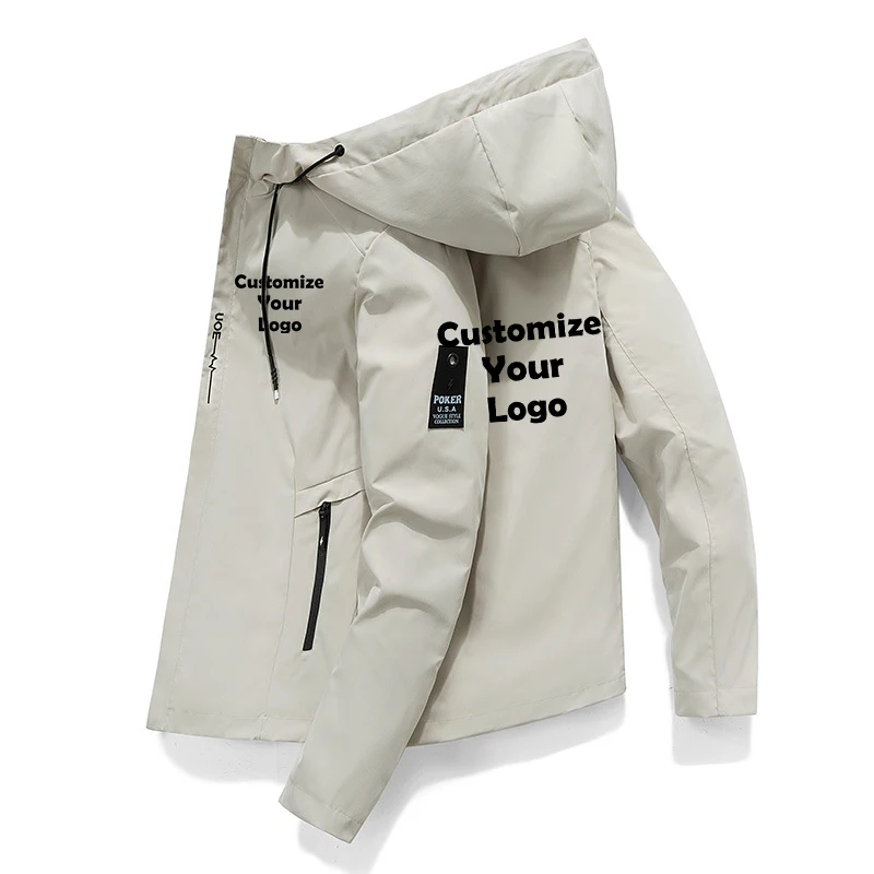 Customized New Fashion Men's Zipper Jacket and Coat Jacket and Outdoor Loading Casual Clothing Street Clothing