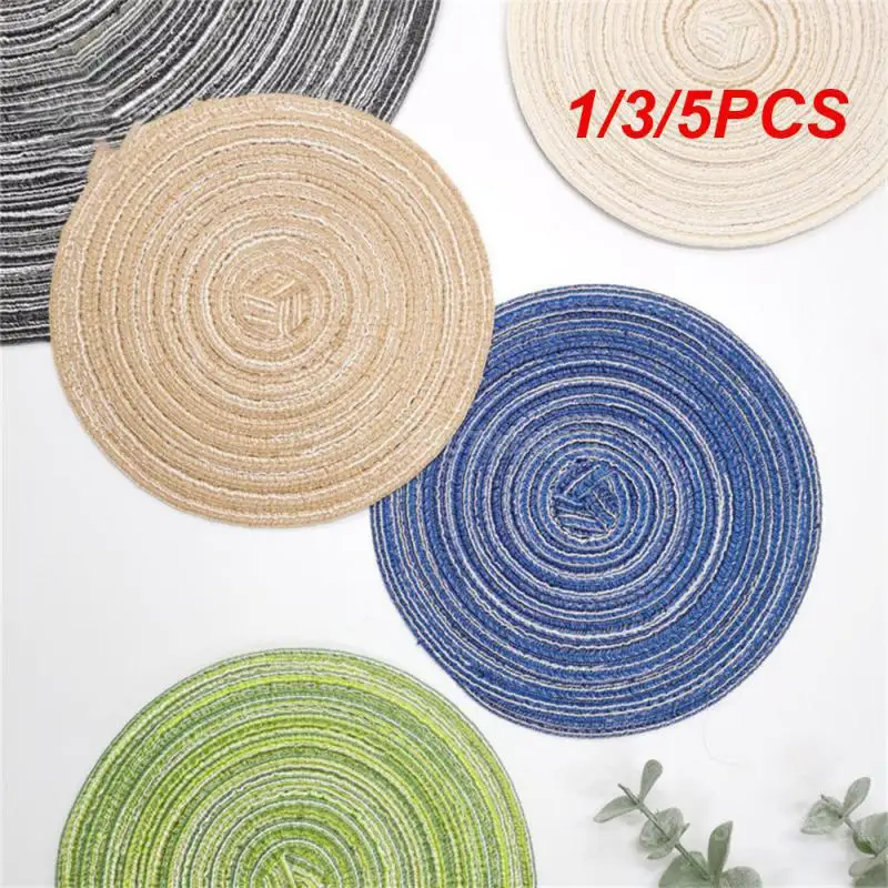 1/3/5PCS Tableware Pad Heat-resistant Placemats Washable Northern Europe Houseware Placemats For Dining Table Anti-skid