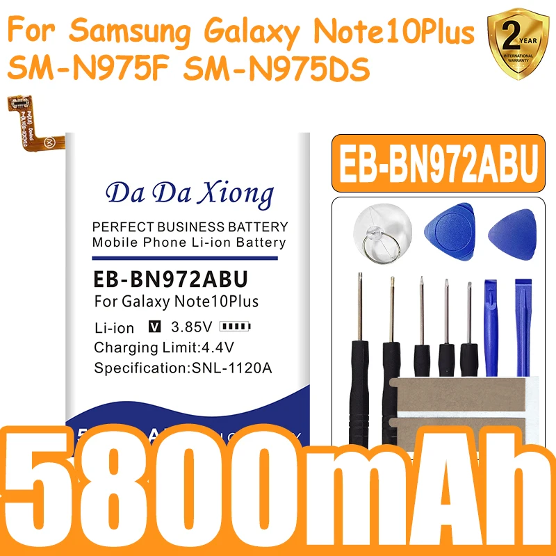 

EB-BN972ABU Аккумулятор 5800 мАч для Samsung Galaxy Note 10+ Note 10 Plus SM-N975F SM-N975DS Аккумуляторы для телефонов + инструменты