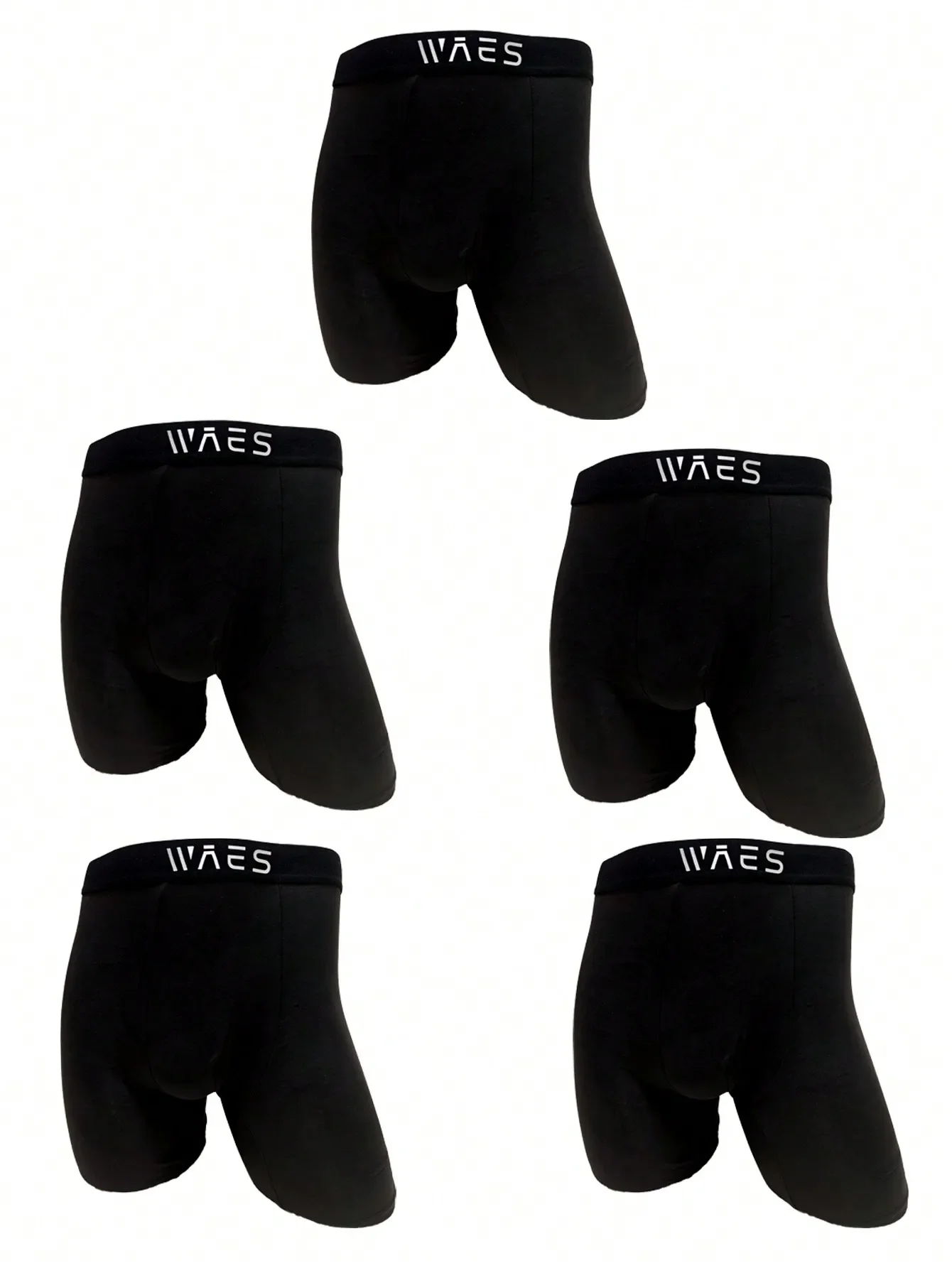 

5 шт. мужских трусов-боксеров с контрастным поясом