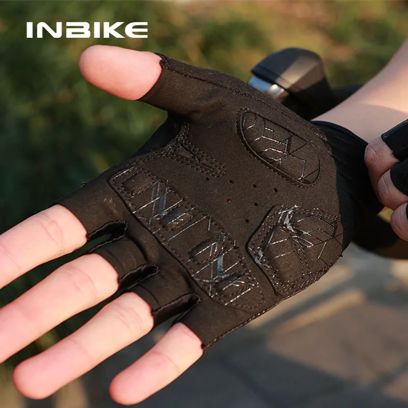 INBIKE Half Finger MTB Cycling Gloves Summer Bicycle Riding Gloves Palm PadReflective Men Mountain Road Bike Gloves Accessories