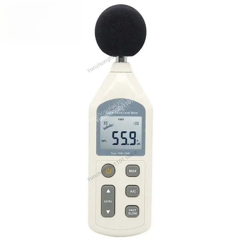 WS1361C Digital Sound Level Meter, 30‑130dB Decibel Meter with USB Communication, Optional 512MB SD Card