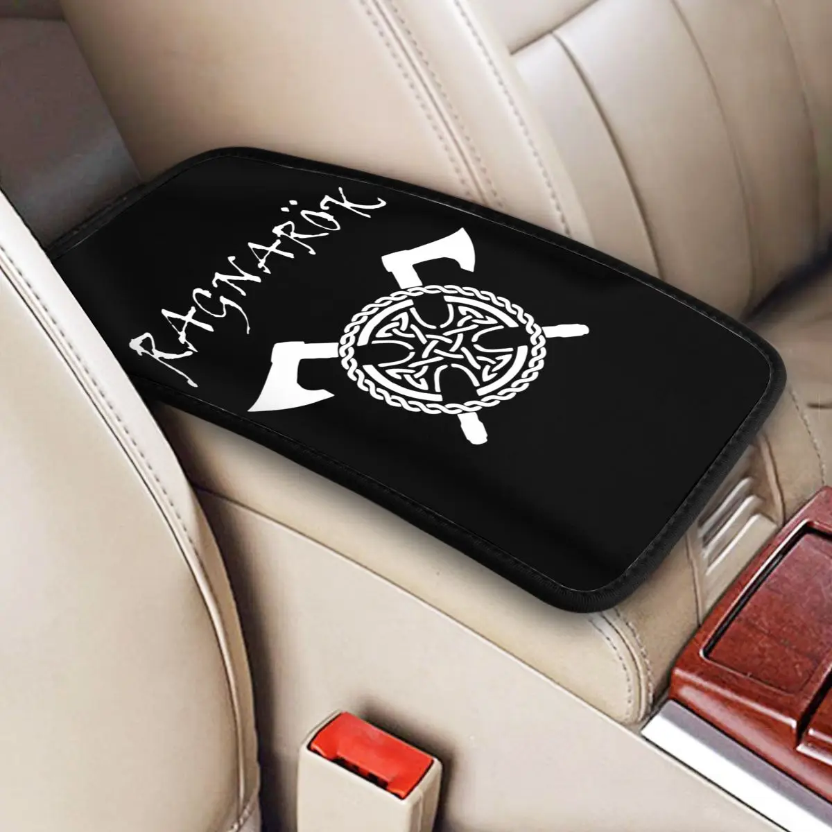 Center Console Cover Pad Vikings Frauen Car Armrest Cover Mat Universal Waterproof Car Decor Accessories