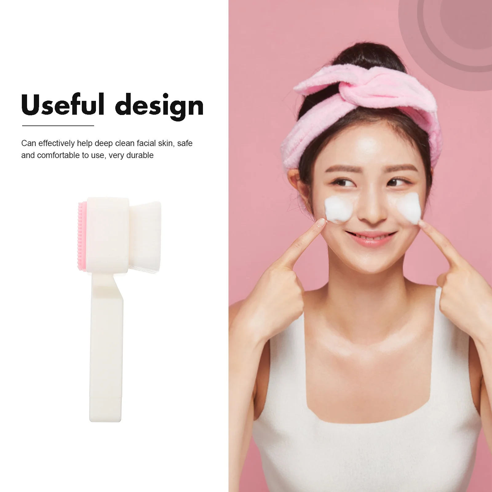 منظف الوجه المدمج من السيليكون للتقشير اللطيف والتنظيف، فرشاة تنظيف الوجه الصديقة للسفر لجميع أنواع البشرة