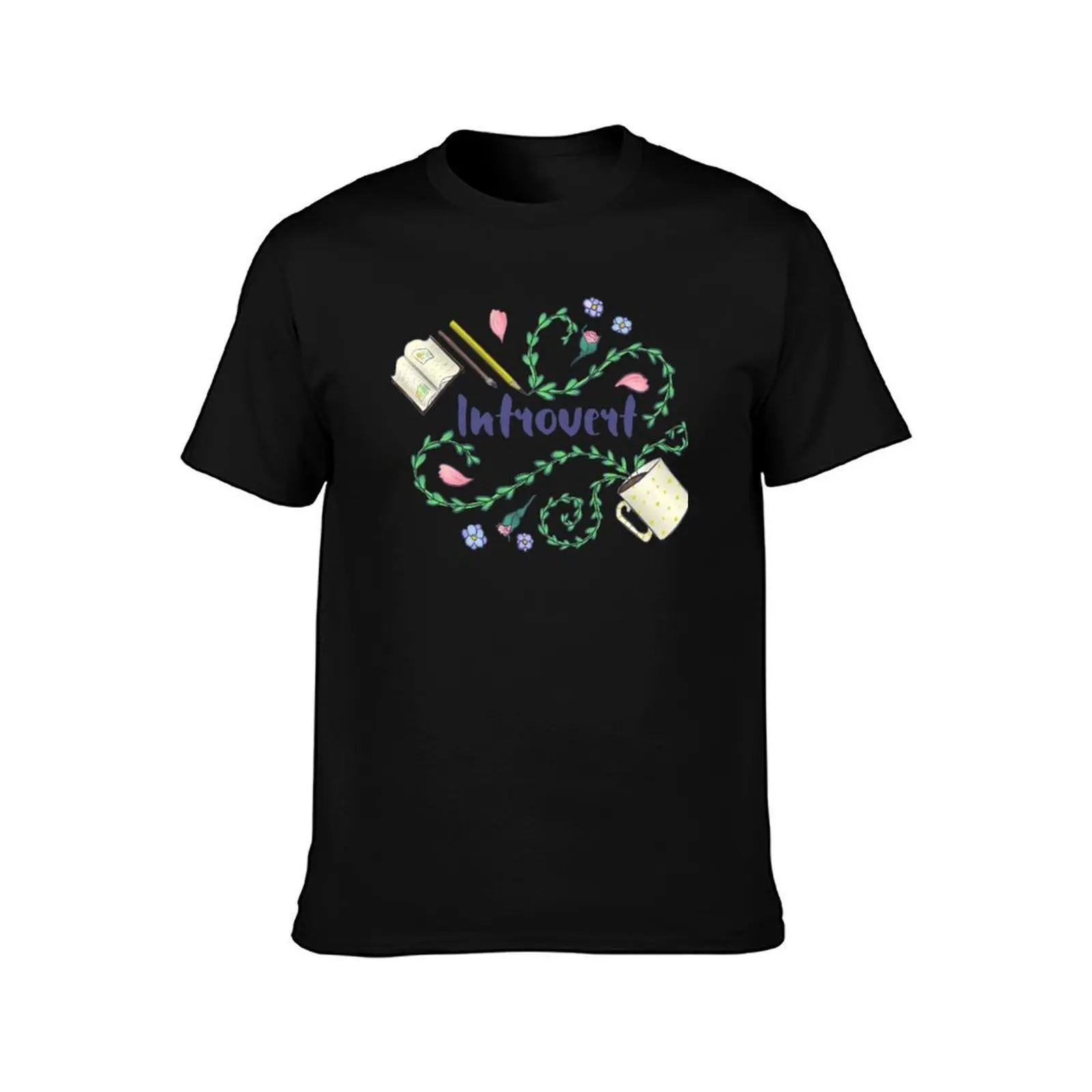 Introvert T-Shirt, Summer Casual Cotton Tee, Oversized Streetwear Tops, Vintage Graphic Print, Loose Fit Short Sleeve