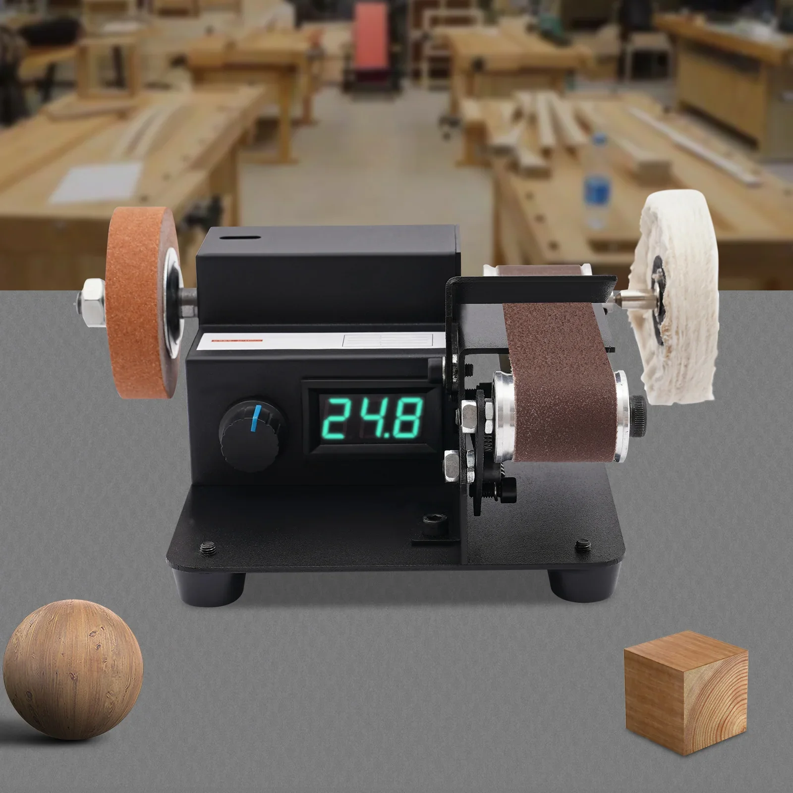 Mini Belt Sander, Infinitely Adjustable Speed Mini Belt Sander, Desktop Belt Sander