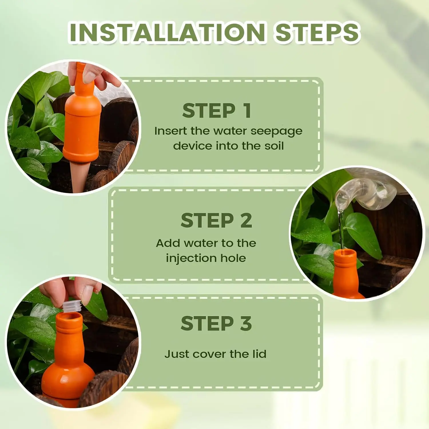 Wine Bottle Self-Watering Spikes | Ideal Indoor Potted Flower Pots Garden Yard Pathway Home Office Vacation Travel Accessories