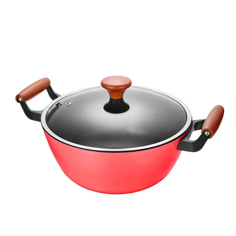 

*Cast Iron Household Stew Pot Stew Non-stick Pan Induction Cooker Gas Stove Universal Thickening