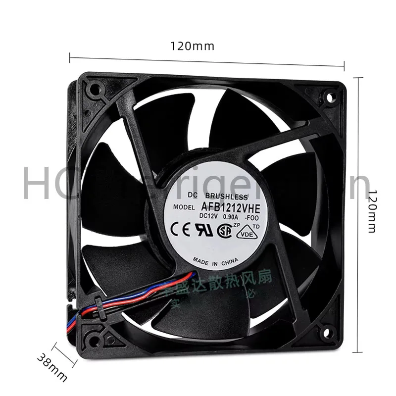 Brand New Original AFB1212VHE DC 12V 0.90A Server chassis high air volume cooling fan