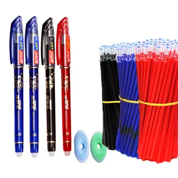 Stylos effaçables Kawaii, stylo gel 0.35mm, encre gel étanche, fournitures d'écriture scolaire pour ordinateur portable, étudiant de bureau, ensemble de 26 pièces