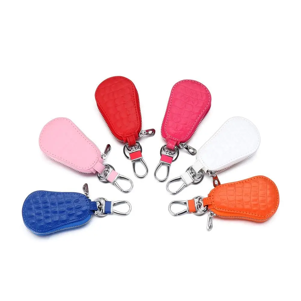 Men Women Coin Purse Housekeeper Holder Keychain Holder Wallet Key Case Genuine Leather Car Key Bags