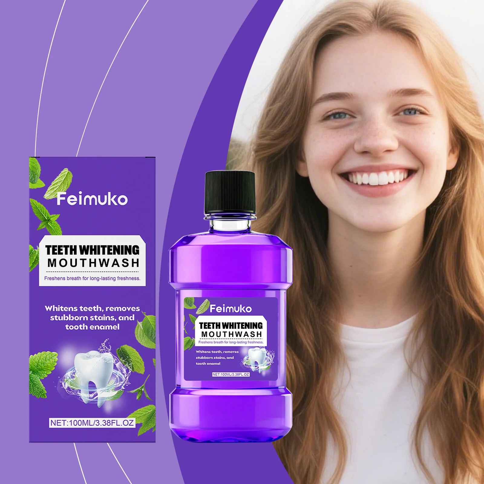 

Convenient Mint Mouthwash - Daily Oral Care Cleanse Mouth Gentle Gum Care Long-Lasting Fresh Breath & Enhance Confidence