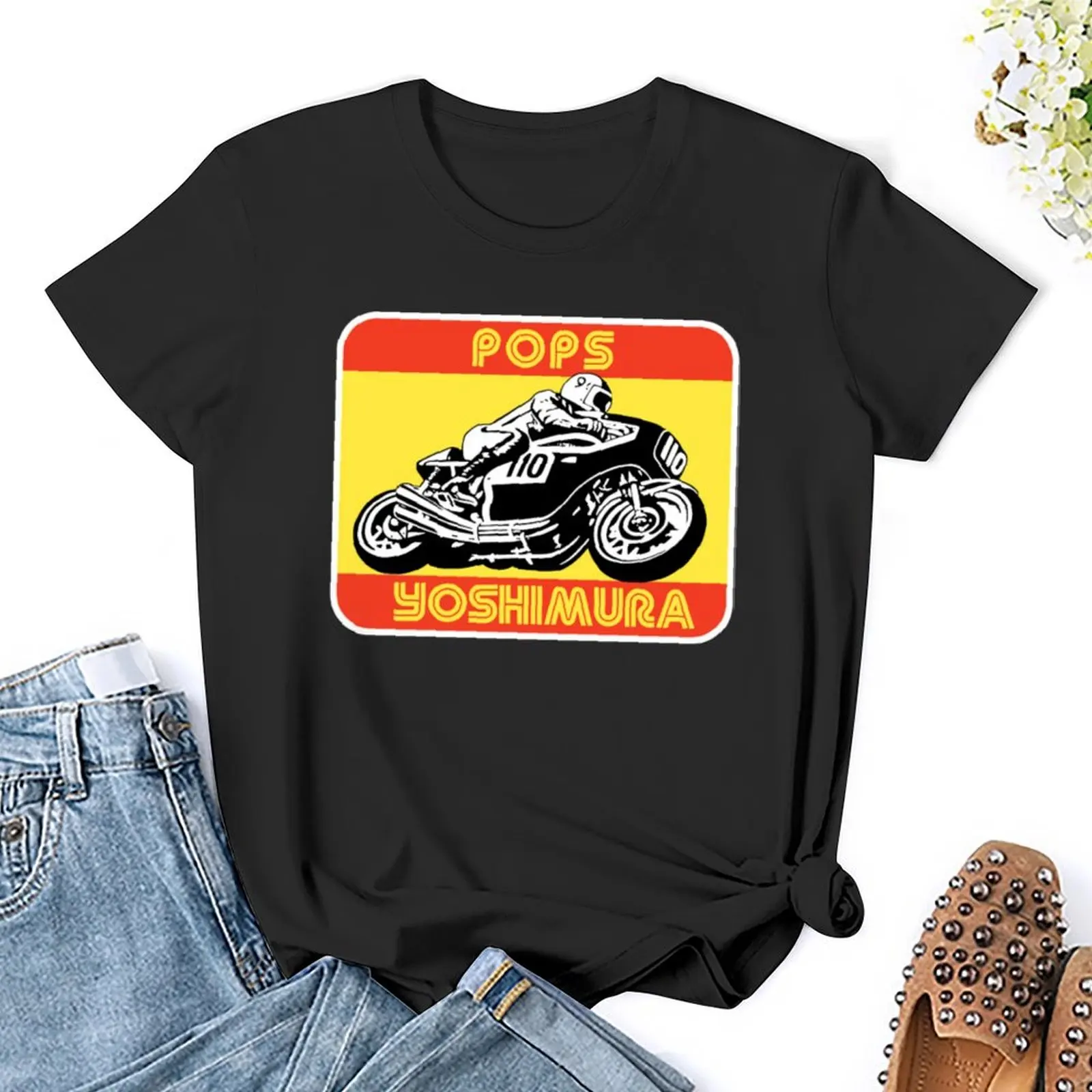 POPS Yoshimura Classic Tshirt Novelty T-shirt Round Neck  Move  Funny Novelty Home