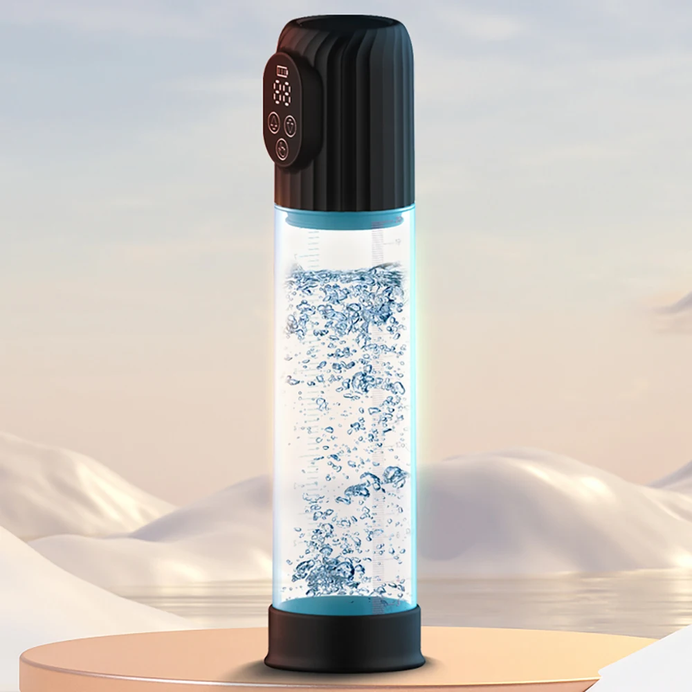 Penis Pump Vacuum Negative Pressure Masturbation Helps With Erection Electric Hydrotherapy Stimulation Airplane Cup Men Sex Toys