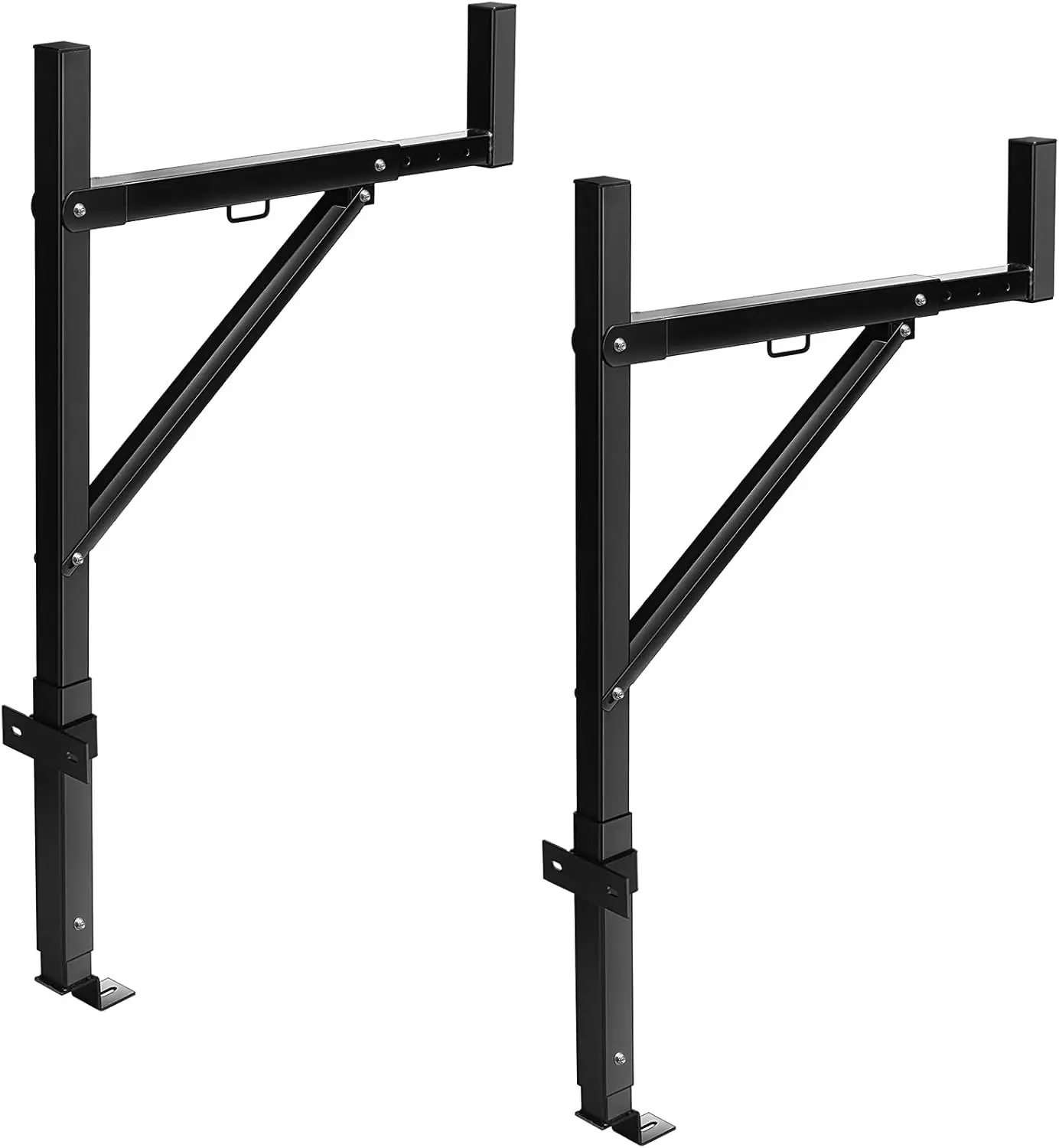

Truck Rack, 19-34inch Extendable Truck Ladder Rack, 38.6"-43.6" Adjustable Height, 250 lbs Capacity Steel Ladder Rack for Truck
