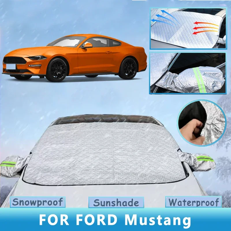 

Thickened Car Now Sunshade Windshield Cover With 5/9 Magnets UV Protection Anti Snow Sunlight For Front Windsh For FORD Mustang
