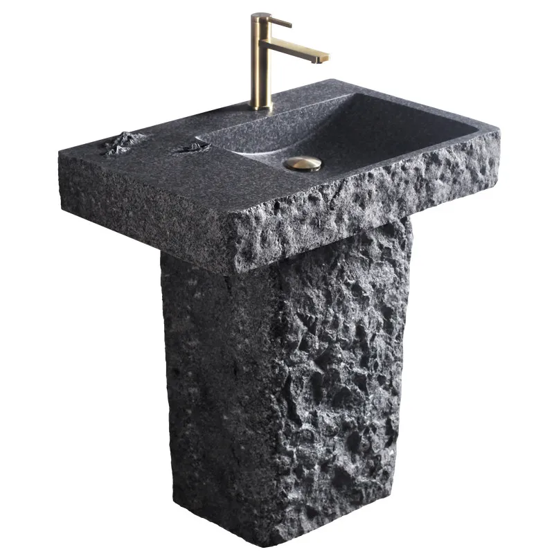 

Каменная раковина-пьедестал, уличная умывальница для двора, цельнокаменная раковина для балкона