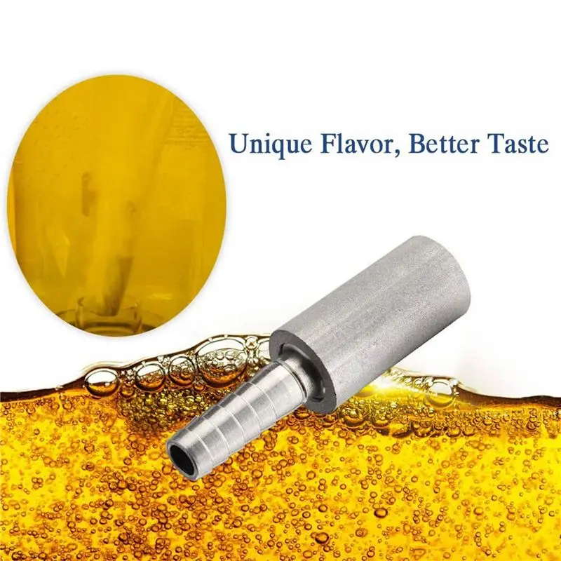 HLZS-4X 0.5 Micrometre Diffusion Stone Stainless Steel Aeration Stone Carbonating Stone For Homebrew Wine Beer Soda Air Stone