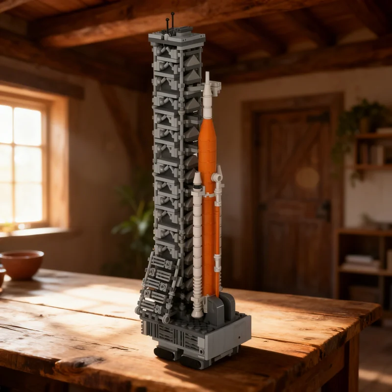 

616pcs MOC Artemis I And Space Launch System Miniature Icons Model Building Blocks DIY Gift Creative Collectible Display Decor