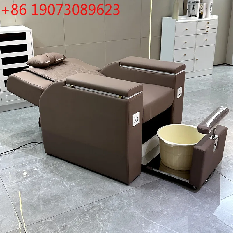 

Internet celebrity nail salon fashion manicure eyelash sofa chair single reclining foot massage foot bath massage chair electric