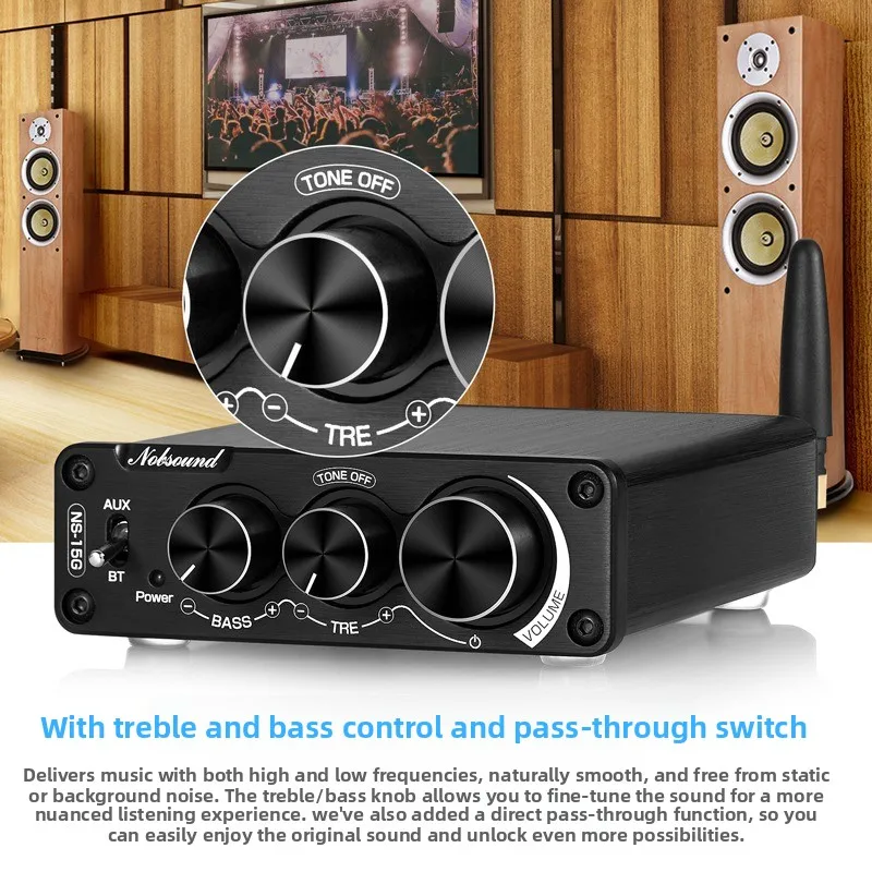 NS-15G Bluetooth 5.0 HIFI Level Stereo 200W Power Amplifier TPA3116 Digital Home Amplifier