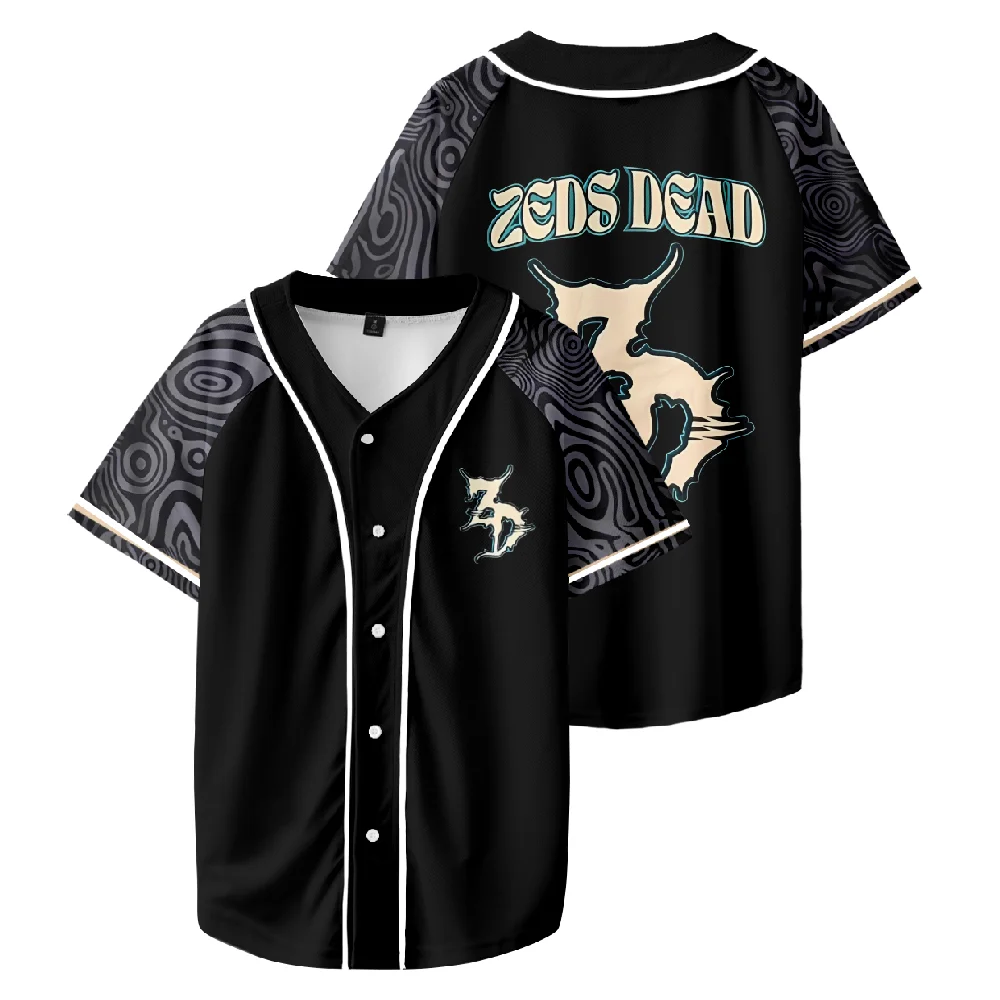 Zeds Dead Merch Baseball Jersey Harajuku Thin button Baseball Uniform Baseball Jersey Fro EDM Style11