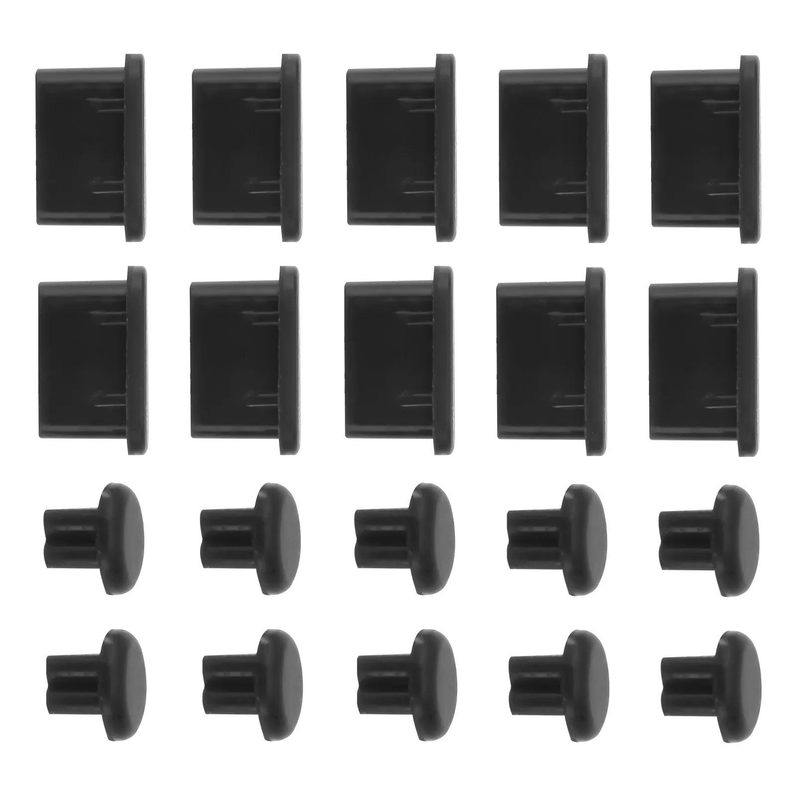 

10pcs Earphone Jack Dust Plug 3 5mm Charging Port Covers Black Anti Dust Micro USB Type C Compatible Phone Accessories