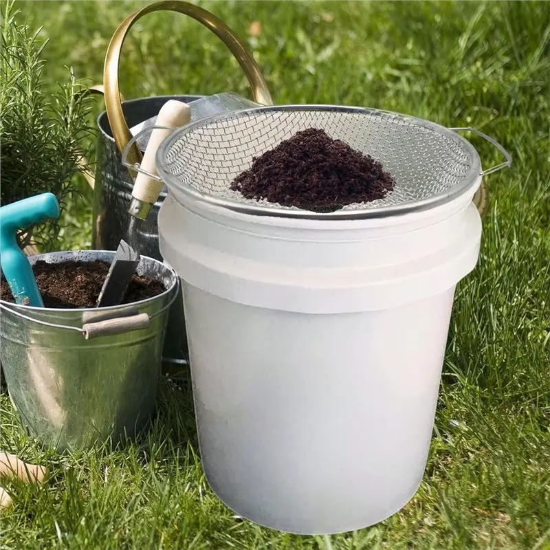 RMWIN-2PCS Soil Sifter For Gardening Rock Sifter For 5Gallon Bucket