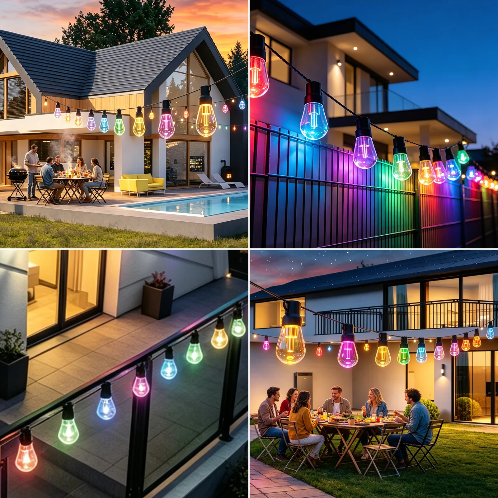 120M-45M ไฟ LED อัจฉริยะกลางแจ - Smart Garden Led Lights บทวิจารณ์และราคา