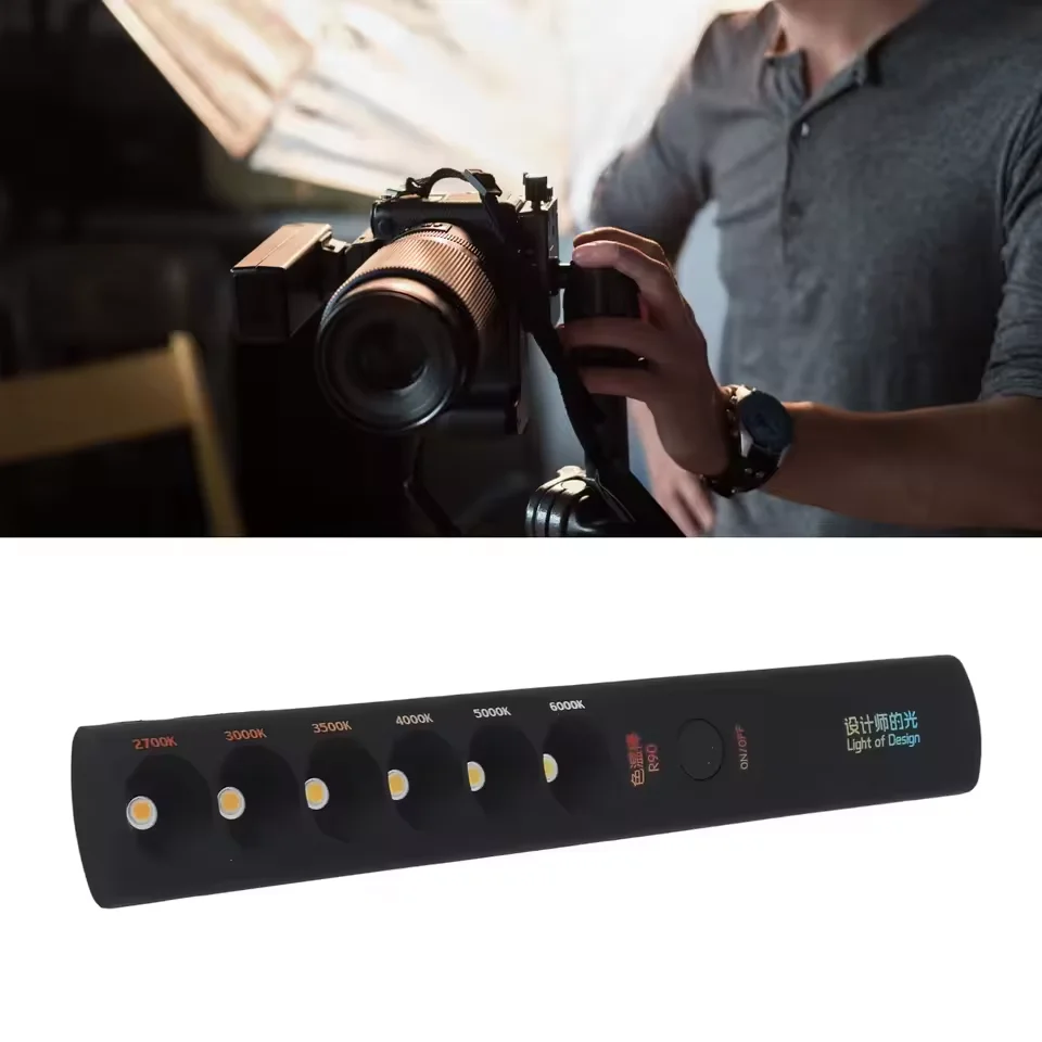

ZK30 Portable Color Temperature Lamp Stick Professional Rechargeable 2700K‑6000K 6 Modes Photography Light Wand