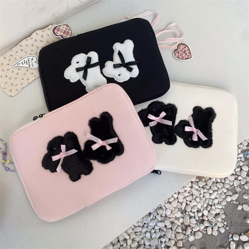 Cute Rabbit-Sacoche d'ordinateur pour iPad, étui de protection pour ordinateur portable, convient pour Macbook, Lenovo, HP, 9.7 pouces, 14 pouces, 13.3 pouces, 15/15 pouces, 6/16 pouces, 11 pouces