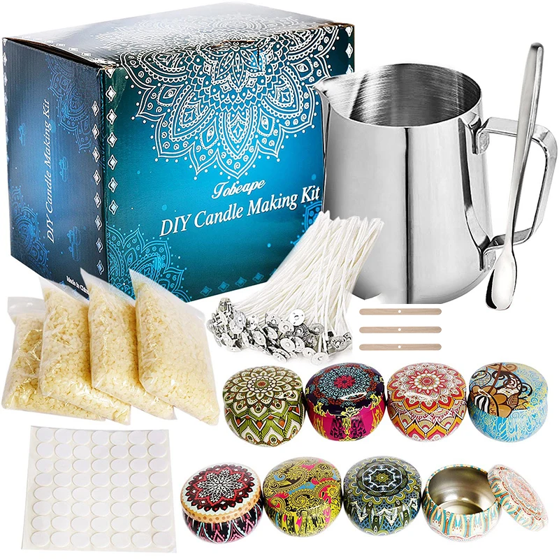 DIY Candle Making Supplies Kit Scented Candle Making Tool Wax Melting Material Kit Handmade Aromatherapy Crafts Christmas Gifts