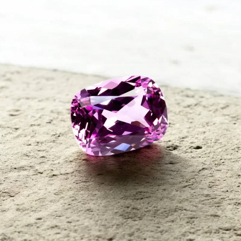 

Сапфир, выращенный в лаборатории драгоценный камень, прямоугольная огранка, розовый драгоценный камень для ювелирных изделий своими руками, основные материалы на выбор, сертификат AGL