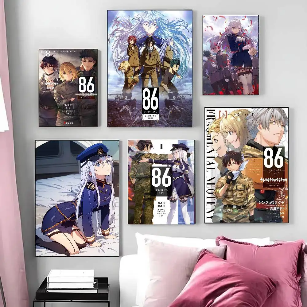 Light Novel 86- Eighty Six Posters Living Room Bar Cafe Quality Canvas Vintage Style Comics Painting Art Home Wall Decor Picture