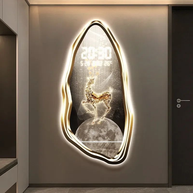 room decoration reloj de pared furniture Entrance perpetual calendar wall clock Intelligent living room electronic digital clock