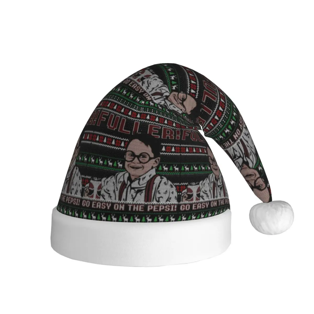 Home Alone Glasses Christmas Hats for Adult Men Women Santa Hat Cap Holiday Party Supplies