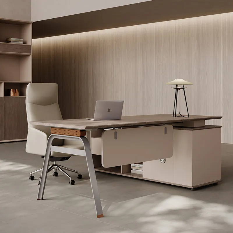 

LTT Manager Office Desk and Chair Combination Boss Desk Fashion Light Luxury Executive Desk