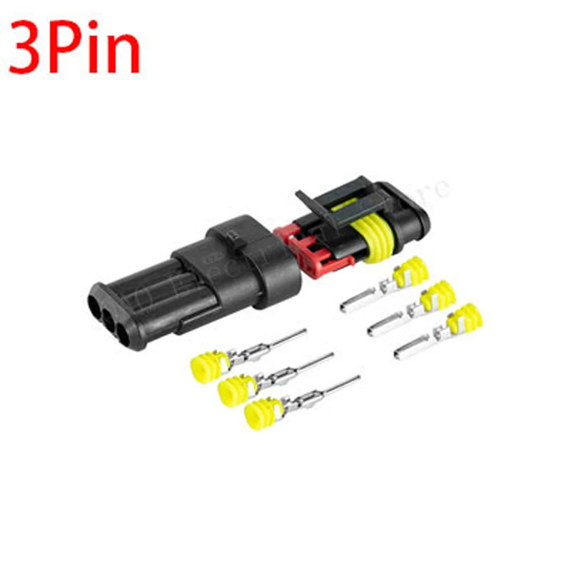 1 Set 1 2 3 4 5 6 Pin Super Seal AMP Electrical Connector Automotive Waterproof Xenon Lamp Male And Female Plug For Car