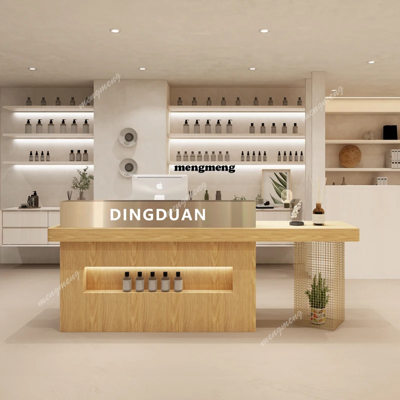 Checkout Front Desk Reception Counter Hotels Long L Shaped Reception Desks Beauty Salon Clothing Mostrador Recepcion Furniture